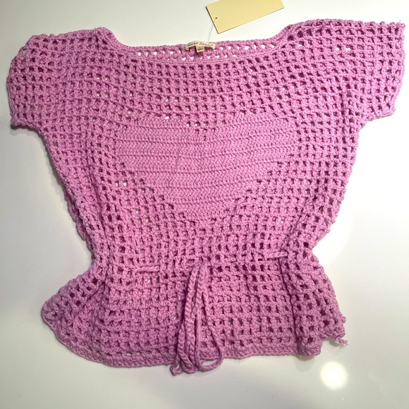 Hand Made New Beautiful Lilac | Levander Crocheted Top & Mini Skirt Fits M/L - Picture 3 of 13